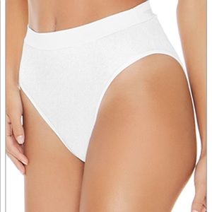 Frenchi Ribbed Cheeky High Waist Bikini Bottom